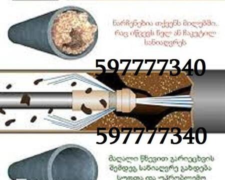კანალიზაციის გაწმენდა ფასი < > 597777340