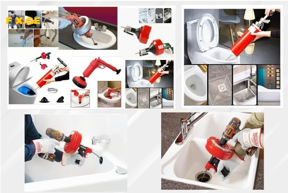 Კანალიზაციის გაწმენდა ელექტრო ტროსით  2